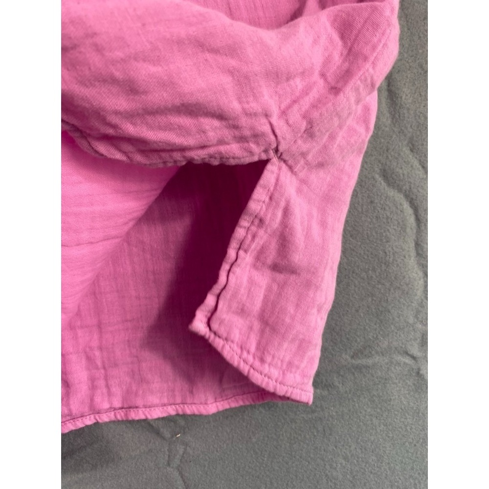NWT Old Navy Shirt Women Sz XL Tall Oversized Orchid Pink Gauzy Cotton Relaxed - Picture 9 of 13